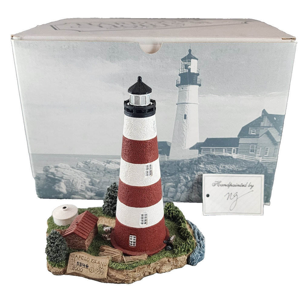 Harbour Lights Lighthouses Sapelo Island Georgia #239 Hand Painted New w/Box